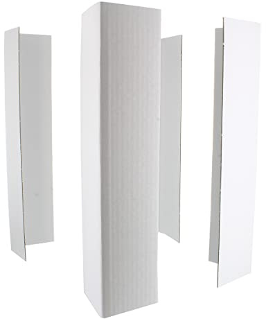 Culpitt 14 (35.5cm) White Box Extension Cards - 4 Pack | Pre-Creased Corrugated Card, Extends 12 Box Lid To 14, Box Sold Separately