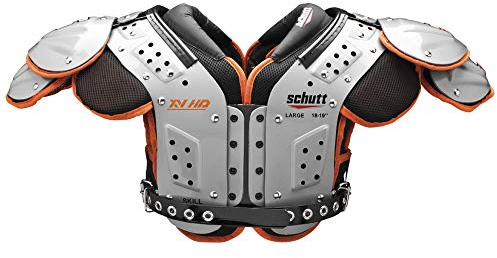 Schutt Sports Varsity XV HD Skill Schulterpolster, Herren, Silver/Black/orange