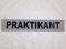 PRAKTIKANT 3M Rückenschild 38x8cm matt silber