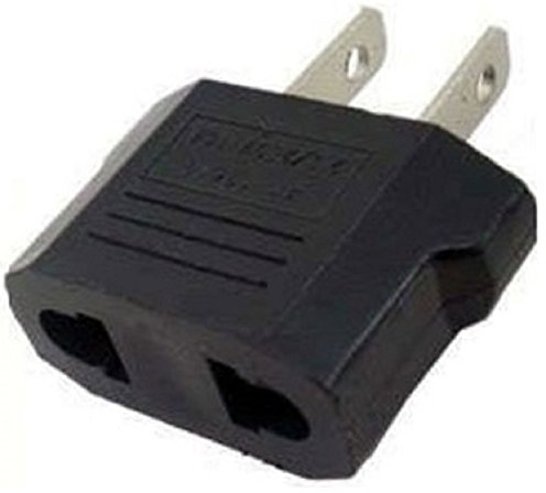 REY Adaptador Enchufe Redondo a Plano Clavija Americano a Europeo Adapter