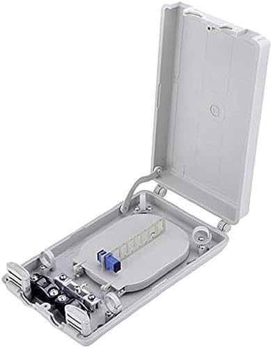 DIGITUS Caja de distribución de Fibra óptica - 8X SC Simplex o 8X LC Duplex - Grado de protección IP44 - para Exterior o sótano - Caja FTTH - Gris