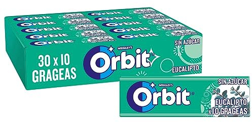 Orbit Chicles Sabor Eucalipto - Paquete de 30 x 14 gr - Total: 420 gr