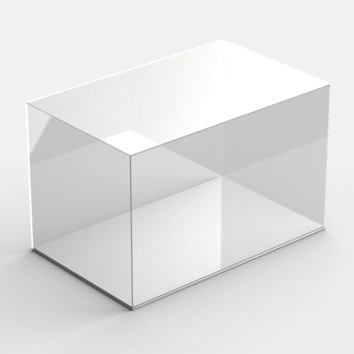 Hansen Vitrine Acryl / Schaukasten / Objektvitrine / Showcase rechteckig, 400x650x400 mm, mit weißem Boden
