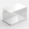 Hansen Vitrine Acryl / Schaukasten / Objektvitrine / Showcase rechteckig, 400x650x400 mm, mit weißem Boden
