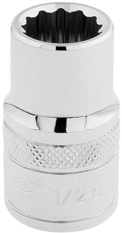 Draper 33608 1/2-Inch Square Drive Polished Chrome Imperial Socket, 1/2-Inch Size