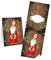 Logbuch-Verlag 25 lange Heiliger Nikolaus Santa Sticker Aufkleber für Namen 7 x 21 cm Weihnachten Banderole selbstklebend rot natur