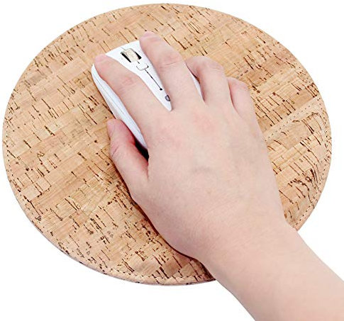 boshiho Mauspad, umweltfreundlich, natürlicher Kork, kleines Mauspad mit Handgelenkstütze (Kork)