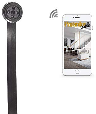 Botón cámara espía WiFi de Pinganillosocultos. Calidad HD 1080p Real. Ideal para Espionaje o exámenes (Folios A4)