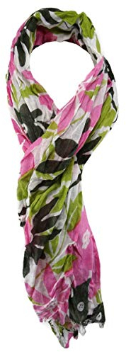 TigerTie Designer Schal in rosa grün dunkelgrün grau gemustert - Gr. 180 x 50 cm