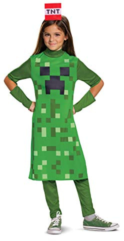 Disguise Offizielles Creeper Minecraft Kostüm Mädchen Faschingskostüme Kinder Kostüm Minecraft Kostum Kinder Karneval Kostüme Geburstag M