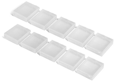 Topiky 10pcs Clear Plastic Dampproof Battery Holder Storage Box Case Container for Action Cameras