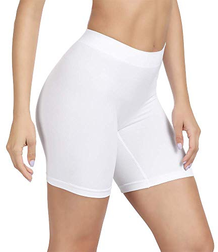SIHOHAN Cycliste Femme sous Jupe Short sous Robe Short Cycliste Legging Court Panty Anti frottement Shorty(Blanc,M)