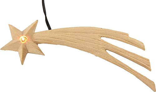 Dekop Komet mit Licht, Krippenfigur, Kunststoff, Sci-Fi, Blau, Weiß, Gold, Stern, Figur, Sculpture