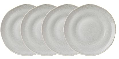 BUTLERS Teller Ø28cm 4er Teller Set MANOR Steinzeug Geschirr | Speiseteller Dinnerteller Essteller Deko-Teller | Modern & harmonisch | Mikrowellen- & spülmaschinenfest