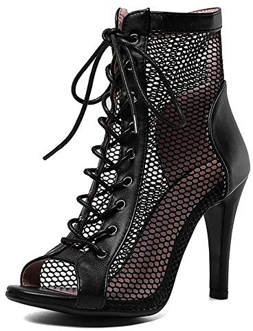 Skapee Women Classic Gladiator Summer Booties Sandals Black Size 40