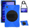 Gerutek Funda Anticaída para Samsung Galaxy Tab A7 2022/2020 10.4 (T500/T503/T505/T507) Carcasa Rugosa con Soporte Giratorio, Correa de Mano/Hombro, Funda Antichoque para Galaxy Tab A7 10.4, Azul