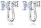 VIKI LYNN Ohrclips aus 925er-Sterlingsilber, mit Zirkonia, kein Ohrloch, Clip, Ohrringe