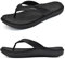 jiajiale Flip Flops Damen Mode Orthopädische Leder Stoff Leicht Zehentrenner Frauen Bequeme Yoga Fußbett Badelatschen Sommer Strand Rutschfest Feste Gummi Sohle Schwarz EU41