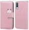 Ailisi Coque pour Samsung Galaxy A50/A30S/A50S, Mignon Cartoon Animal Lapin Etui Portefeuille en Cuir PU Housse avec Fonction Stand, Fermeture Magnétique, Emplacements de Cartes -Or Rose