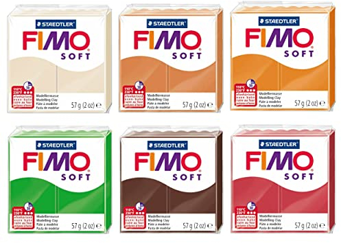 Staedtler FIMO Soft Polymer Ofen Modelliermasse - Herbsttöne - 6er Set