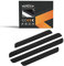 GZRUICA Door Sill Protectors - Welcome Door Sill Stickers, Kick Plates, Decorative Modeling Accessories - Fits Most Cars, No Pattern, Full Black Base, PVC Rubber, 4pcs/Set