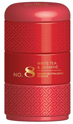Wax Lyrical Duftkerze No8 Weißer Tee & Jasmin - 3er Set