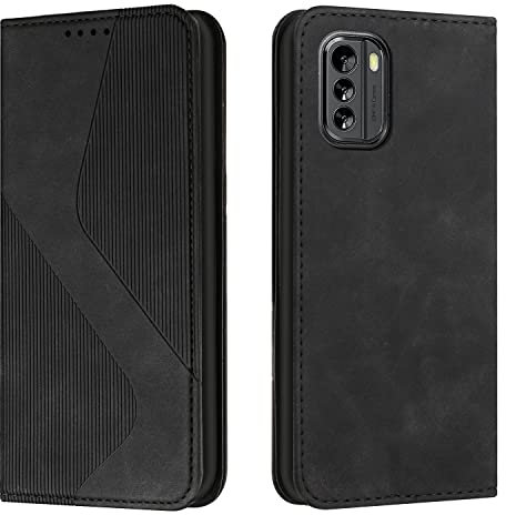 Mo-Somnus Funda para Nokia G60 5G, Funda Carcasa de Cuero para Nokia G60 5G, Premium Cuero Billetera Flip Protectora Carcasa Magnético con Cáscara de TPU, Ranura para Tarjeta (Negro)