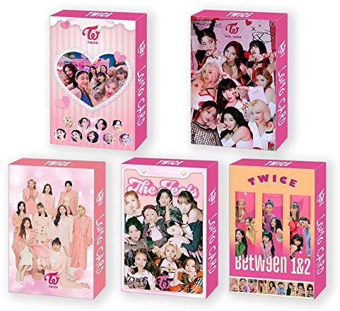 5 Pack/150 Pcs Twice Lomo Karte Kpop Fotokarten Grußkarte mit Postkarten-Box
