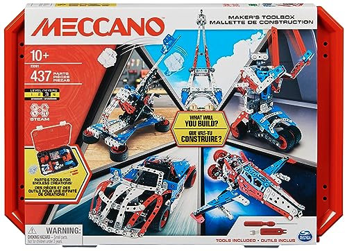 MECCANO Caja de Herramientas del Fabricante Core Toolbox FR, Multicolor, Mediana (Spin Master 6067167)