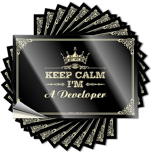 Car Stickers Keep Calm I'm A Developer Stickers Funny Car Stickers Prank Stickers for Adults (Color : Colour, Size : 8X12CM)