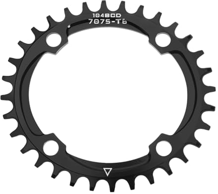 OTOTEC Plato ovalado estrecho 32T 104BCD para bicicleta de velocidad de bicicleta individual compatible con SHIMANO compatible con bielas SRAM