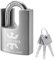 KAWAHA 21/40KD-3SK - Candado de acero inoxidable de alta seguridad con llave para uso en interiores y exteriores (resistente, antioxidante) (40 mm, llave diferente, 3 llaves de acero inoxidable)