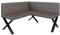 FURNISTAR Eckbank Akiko Metal X - Eckbankgruppe für Ihrem Esszimmer, Küche modern, Sitzecke, Essecke. Perfekt für Küche, Büro und Rezeption. Solide und Starke Verarbeitung. (130x130-Soft30)
