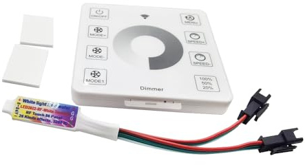 Vrabocry DC12-24 RF LED Pixel Streifen Controller led Licht Flow Wasser Wireless Touch Dimmer Panel für WS2811 Laufendes Wasser Fließendes Pferderennen Streifen Licht (1To2 Steuerung)