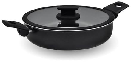 Tegame Antiaderente Vulcano con Coperchio in Vetro e Silicone 26 cm