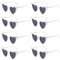 Lunette Coeur Vintage, 8 Pièces Lunettes de Soleil Coeur Blanc, Lunettes de Soleil Vintage Love Heart des Années 70, UV400, Heart Lunettes Rétro, Lunettes de Fête Voyages Mariage, Unisex