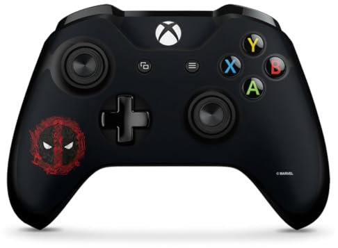 Skin kompatibel mit Microsoft Xbox One X Controller Folie Sticker Marvel Deadpool Logo