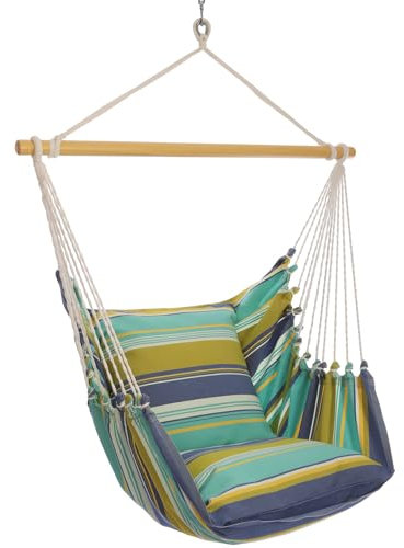 hoplo holzenplotz Hängesessel Sea Breeze 354 XXL mit 2 Kissen 100% Baumwolle