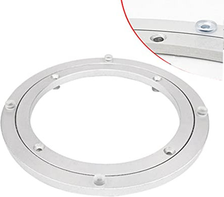 Drehteller für Esstische, Basislager, Aluminiumlegierung, runder Tisch aus Marmor und Massivholz, runder Glastisch, drehbare Heimschiene (Größe: 50 cm)