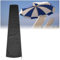 UPKHZF Housse Parasol Noirede 2.0 M À 4.0m,Grande Couverture De Parasol,Tissu Oxford 210D Couverture De Parapluie De Jardin Imperméable/Anti-UV/Poussière
