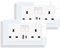 JIMEIDA 2 Pack Double Switched Socket White 20W Fast Charging 13 Amp with USB A and Type C Charging Ports Crystal Glass Panel Switched Socket