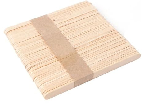 Eson Wax Sticks Wooden, Waxing Spatula - Large Disposable Wax Stick Applicator, Lip, Nose, Eyebrow Waxing Sticks, Professional Waxing Tool, Salon,Spa & Home Use (10.5x1cm 50pcs)