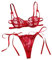 Kwatieh Dessous Bh Weihnachtsengel Dessous Christmas Costume Rote UnterwäSche Frauen Sexy Santa Costume Woman Weihnachten Lingerie Frauen HöSchen Sexy Negligee Transparent
