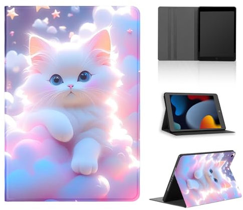 Funda Tablet para Lenovo Tab M10 10,1 TB-X605F/X505F, Carcasa Lindo Anime Manga Motifs Diseño de Cubierta Protectora Plegable Cuero de PU con Función de Soporte Protectora Tablet Case, Clouds