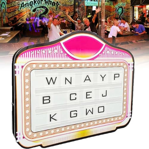 LED Letter Bottle Presenter for VIP Bottle Service Sign Display Lights - Changeable Letters with Numbers, Happy Birthday, VIP Service for Club Party Bar