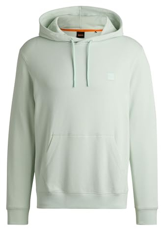 BOSS Herren Wetalk Regular-Fit Hoodie aus Baumwoll-Terry mit Logo-Aufnäher Hellblau XL