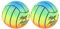 CHICAMPERA 2stücke Aufblasbare Regenbogen Volleyball Für Leicht Für Drinnen Und Draußen Fördert Motorische Fähigkeiten Und Koordination Für Spiel Und Spaß