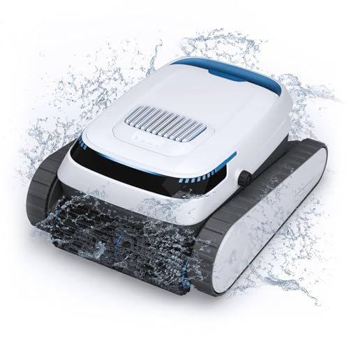 BOTLUXE PC10 Poolroboter, Poolsauger Akku Kabelloser, Poolroboter Boden und Wand, Wasserlinie, Intelligenten Navigation, 120 Minuten Laufzeit, Wandklettern, Poolreiniger für Pools bis zu 170㎡