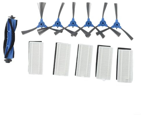 BlesConi Brosses latérales et filtres de rechange compatibles avec Venga pour VG pour RVC 3000 3001 robot aspirateur pièces pack d'accessoires