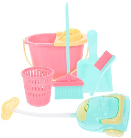 FOYTOKI Mini Cleaning Tool for Dollhouse Housekeeping Kit Vividly Designed Cleaning Supplies for Role Play Doll House Decoration